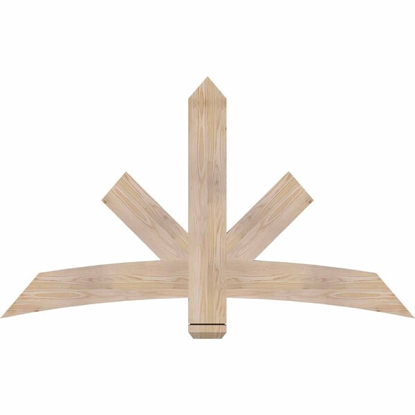 Ekena Millwork Alberta Smooth Timber Gable Bracket, Douglas Fir, 60"W x 35"H x 1 1/2"D x 5 1/2"F, 14/12 Pitch GBW060X35X0206ALB00SDF - main